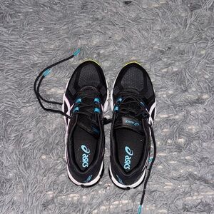 Asics Black and Teal Athletic Shoes